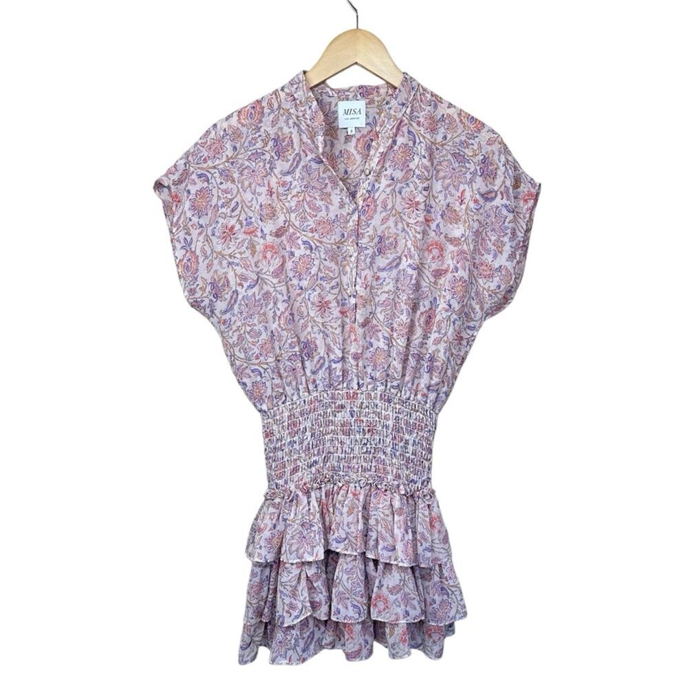 MISA Los Angeles Women's Eloisa Paisley Floral Ruffle Dress Women’s Size S - Picture 3 of 15